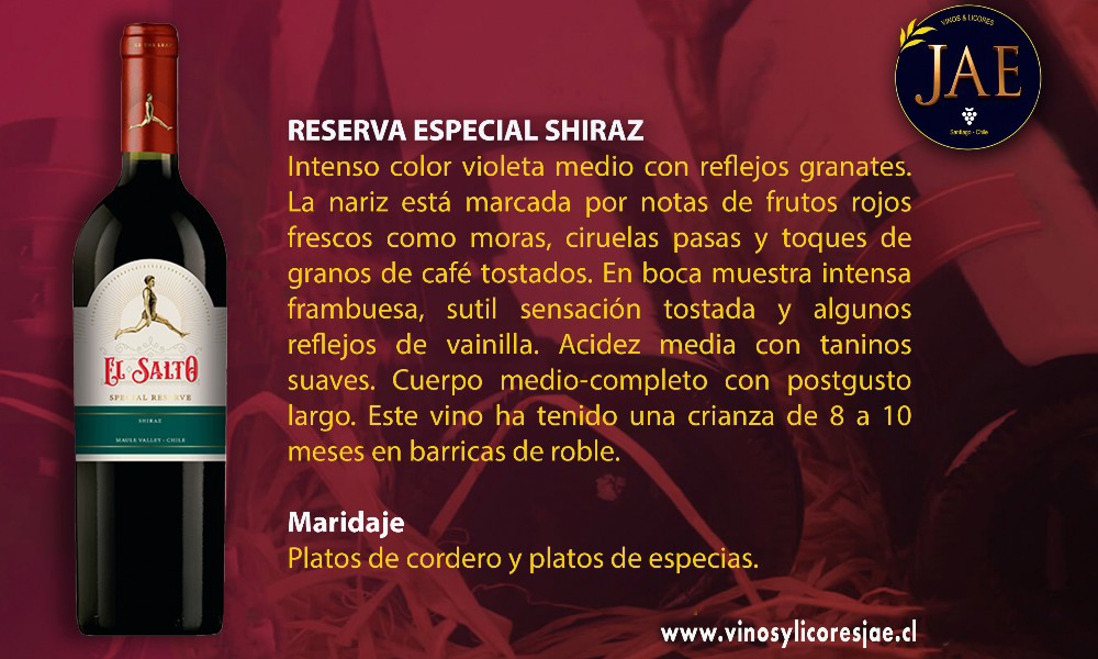 (4)especial reserva Shiraz